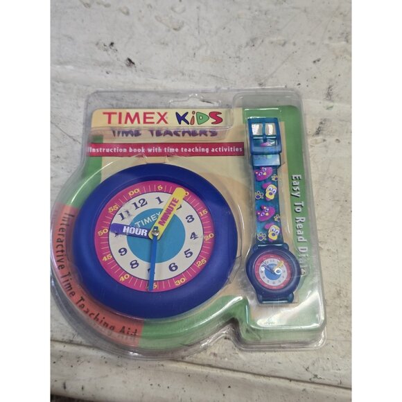 Timex Kids Time Teachers Cat And Dog Watch With Interactive Time Teaching Aid - Picture 1 of 7